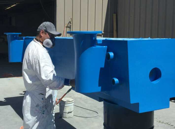 Mobile Fiberglass Repair Company Painted Rhino