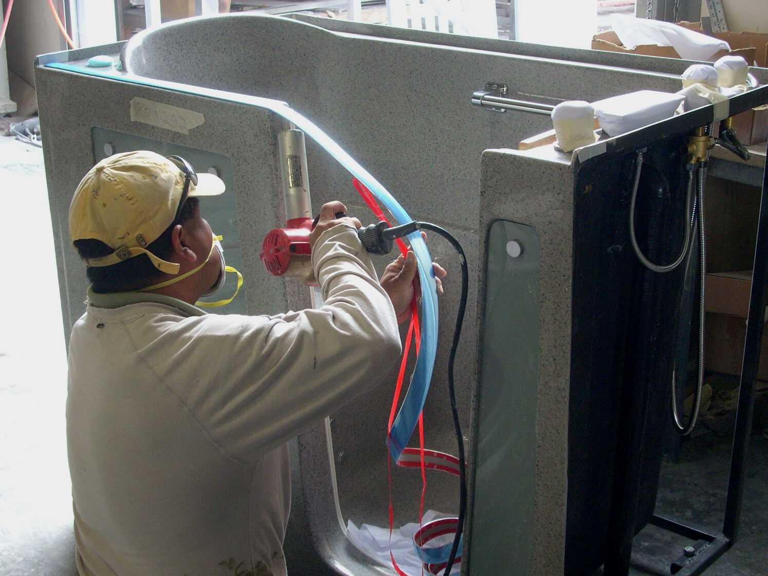 Mobile Fiberglass Repair Company Painted Rhino