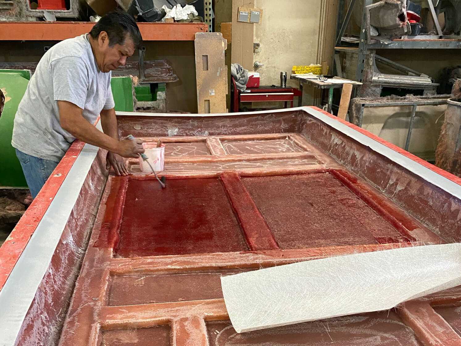 Mobile Fiberglass Repair Company Painted Rhino